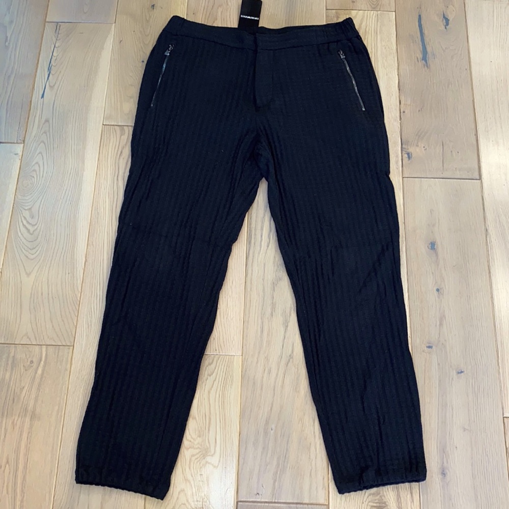 Emporio Armani textured jogger pants